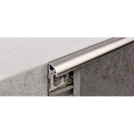 Profilo projolly alluminio h. 12,5 mm brillantato cromo barra da 2,7 ml