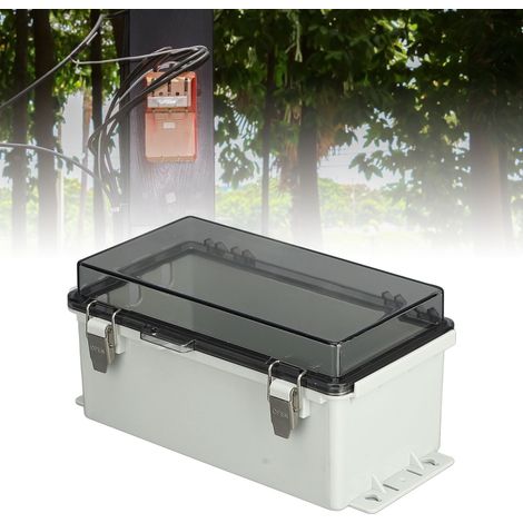 Wasserdichter ABS-Kunststoff-Anschlusskasten für den Außenbereich mit IP66-wetterfestem und staubdichtem Gehäuse, inklusive Klappdeckel, Montageplatte und Wandhalterung für Stromversorgungsprojekte. (1/5)