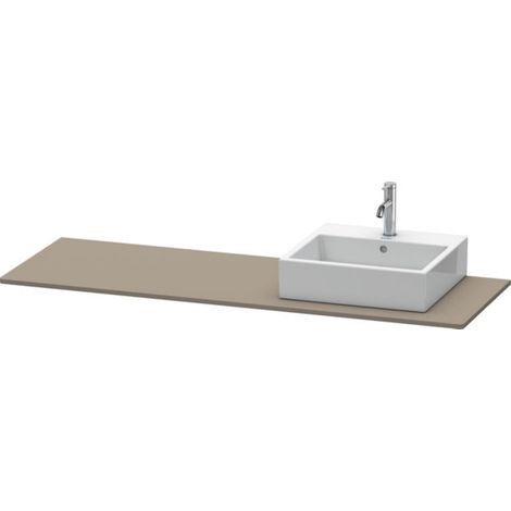 Duravit XSQUARE consolle 16x1600x550mm con taglio dritto flanella grigio satinato (1/3)