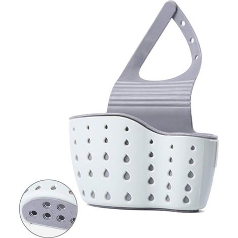 Évier de cuisine, lavabo, porte-éponge, rondelle en plastique silicone, robinet mural réglable.