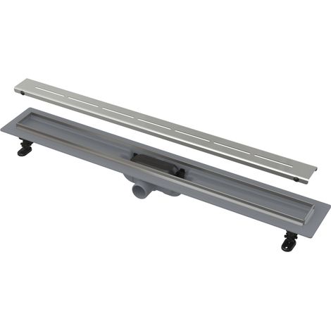 Desagüe de piso de acero inoxidable con rejilla perforada y sifón inteligente. (1/2)