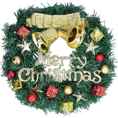 Couronne de Noël lumineuse extérieure pour décorations de fêtes de Noël (1/5)