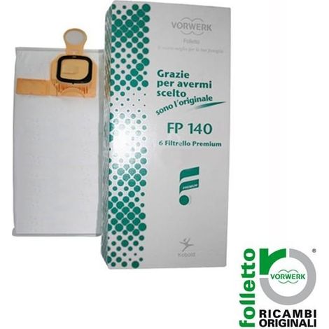 SACCHETTI ORIGINALI 6PZ. FOLLETTO VK 140 VK 150