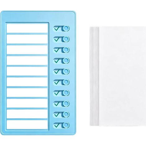 Memo-Kunststofftafel,Notizbrett für tägliche, mit Blank Papier für Aufgabe (1/2)