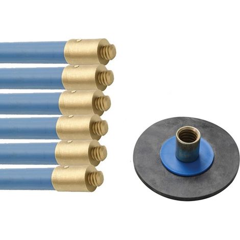 Bailey Drain Cleaning Set 6x Drain Rods BAI1600 4"" Plunger BAI1751