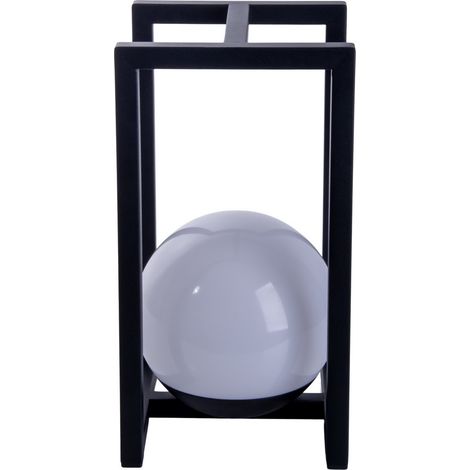 Naeve KALI Lampe LED d'extérieur portable rechargeable à intensité variable, noire, 3 000 K, IP54, capteur tactile