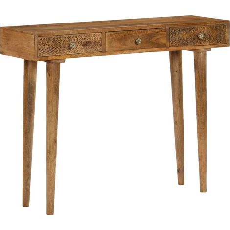 Buffet credenza mobiletto consolle mobile contenitore legno massello di mango 102 cm 4402129