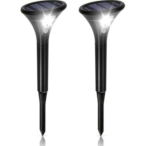 Leistungsstarkes Solarlicht für den Außenbereich, IP65-Solarbeleuchtung, Bewegungsmelder für Garten und Einfahrt (2er-Pack)