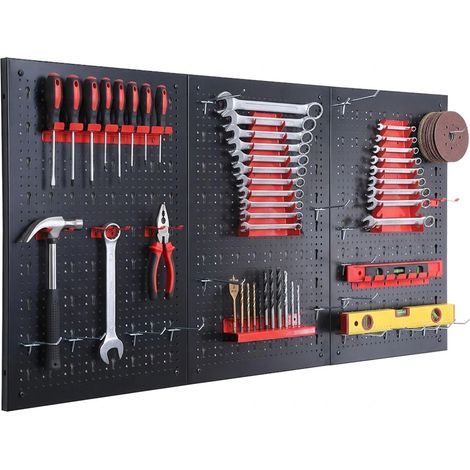 Organisateur d'outils en acier, crochets muraux (1/5)