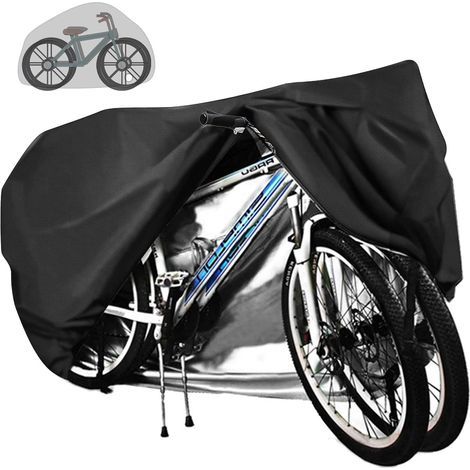 Schutzhülle für 2 Fahrräder – Wasserdicht – Atmungsaktives 210D Oxford-Gewebe mit Befestigungsösen – 200 x 85 x 110 cm – Für Mountainbiker und Rennradfahrer (1/5)