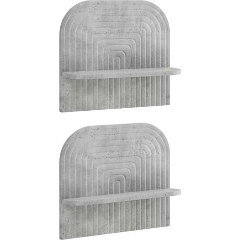 Scaffale da parete 2 pz Grigio Cemento 41 x 13.5 x 37.5 cm vidaXL (1/5)