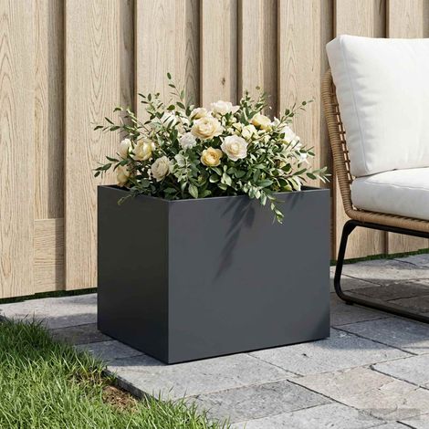 vidaXL Macetero de Jardín Gris antracita 40 x 30 x 30 cm (1/5)