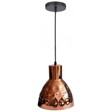V-TAC VT-8220 LED Lustre Cône Douille 1MT E27 Miroir Or Rose d:220mm sku 3711 (1/5)