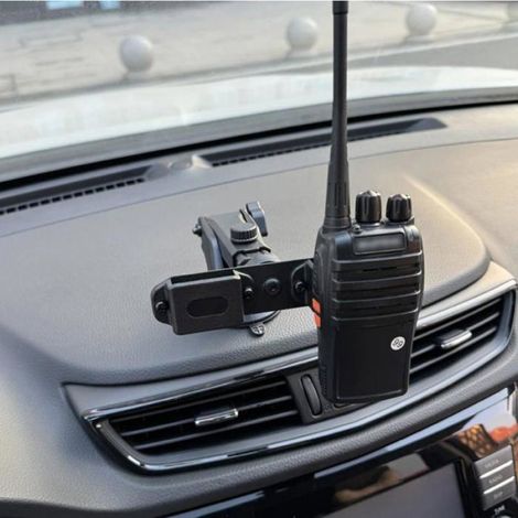 Support Adaptateur Radio Bidirectionnelle - Fixation Tableau De Bord Avec Ventouse - Pour Voiture Camion SUV Taxi - 1 Pièce (1/5)