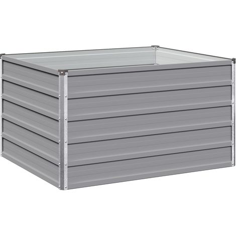 Jardin surélevé Gris 100 x 80 x 55 cm acier laminé à froid vidaXL