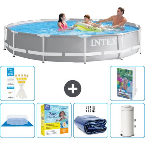 Prism Frame Pool Rund - 366x76 cm - 7-teilig S71