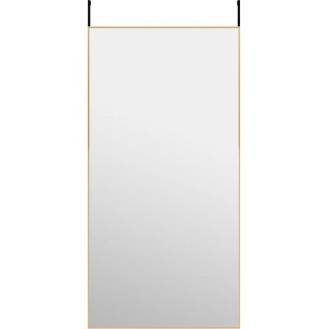 Maison Exclusive - Türspiegel Golden 50x100 cm Glas und Aluminium