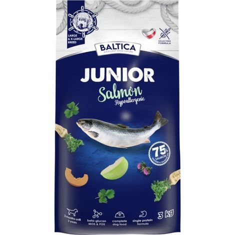 Croquettes pour chien BALTICA EXCELLENT Junior Saumon Hypo. L/XL 3 kg (1/2)