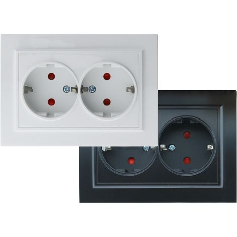Prise Schuko Double - EP Noir - Ledme - EP-15-B (1/5)