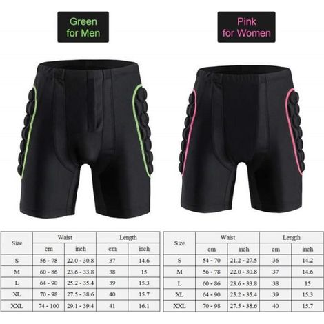 Short de Protection Rembourré Léger Respirant Homme Sous-Vêtement de Ski Patinage Snowboard Cyclisme Vélo VTT Moto Rugby Cuissard (1/4)