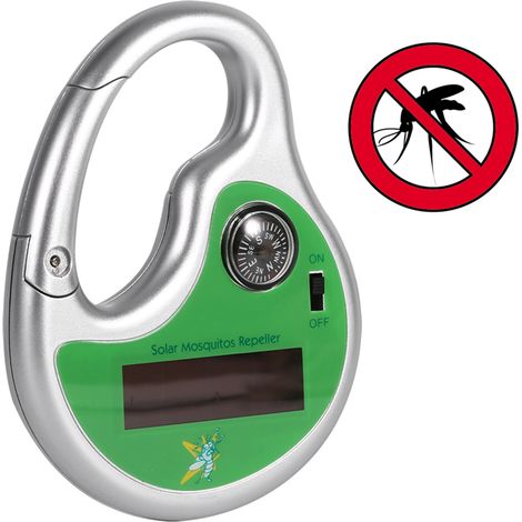 Répulsif anti-moustiques portable, à ultrasons, solaire, avec boussole, pour extérieur. (1/5)