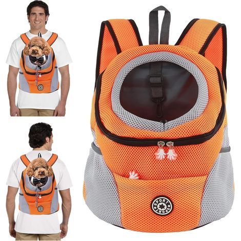 Hundetragerucksack, Frontrucksack mit Taschen, geeignet zum Wandern und Campen (1/5)