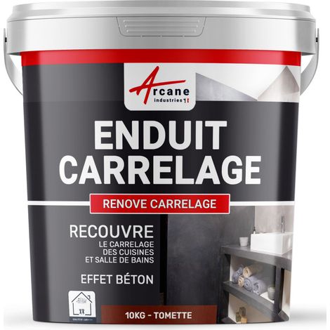 Putz für Fliesen - Fliesen verputzen - Betonbeschichtungs-Effekt - RENOVE CARRELAGE - Terrakotta - Kit 10kg - 6.5m² für 2 Schichten