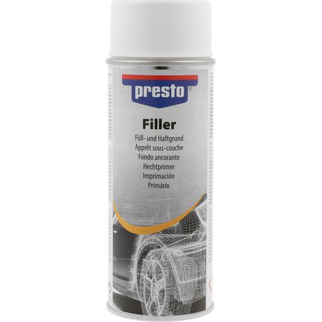 PRESTO - Apprêt sous couche blanc - aérosol de 400ml - 308028 - Ce produit de marque PRESTO est neuf.