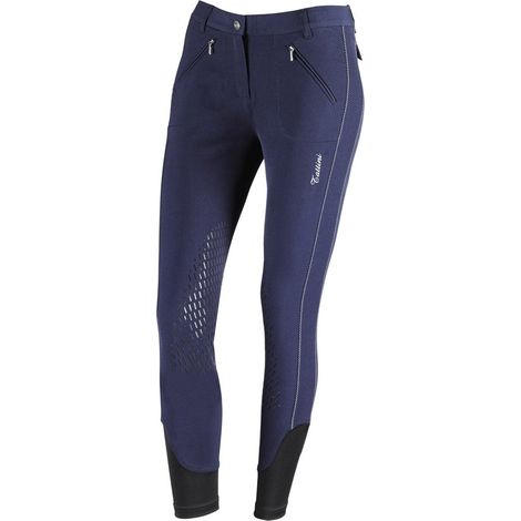 Pantaloni da equitazione donna Petunia con grip antiscivolo: 48, tortora con impunture beige (54) (1/2)