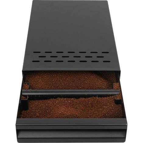 Boîte à frapper Espresso en acier inoxydable tiroir, tiroir amovible type conteneur à frapper café, pour la barre de café à domicile (noir) (1/5)