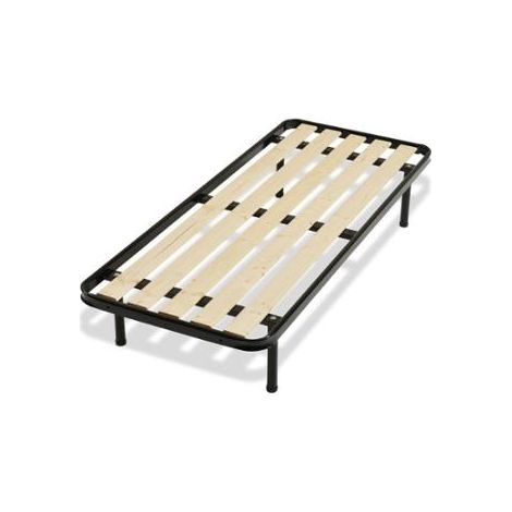 RETE SINGOLA 80X190XH34CM CON TAVOLE VERTICALI
