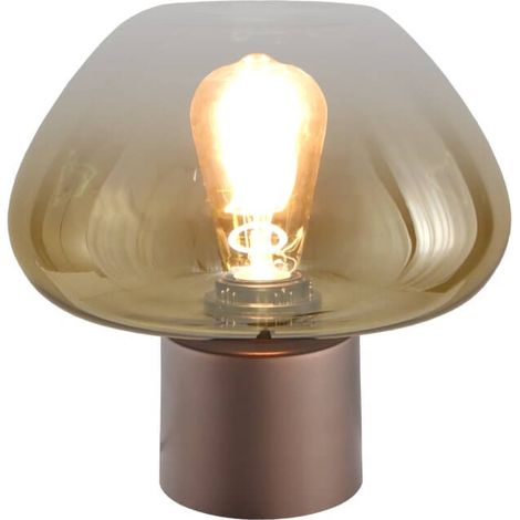 Lampe de table Genua marron avec verre doré Ø 24cm - 4970-15-10-24 (1/3)