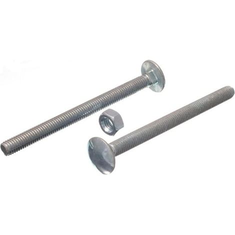 One Stop DIY BZP Lot de 20 boulons et écrous pour carrossier M8 x 100 Plaqué zinc