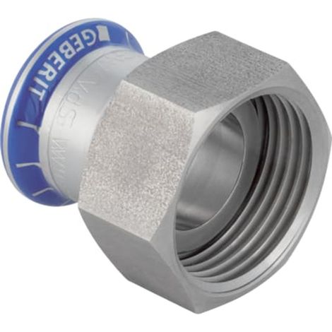 Geberit Mapress acier inoxydable raccord avec écrou-raccord en acier CrNi (exempt de LABS), DN 12, 85132