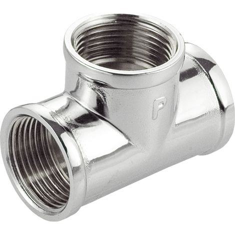 Raccordo a T in ottone cromato da 1/2" (1/2)