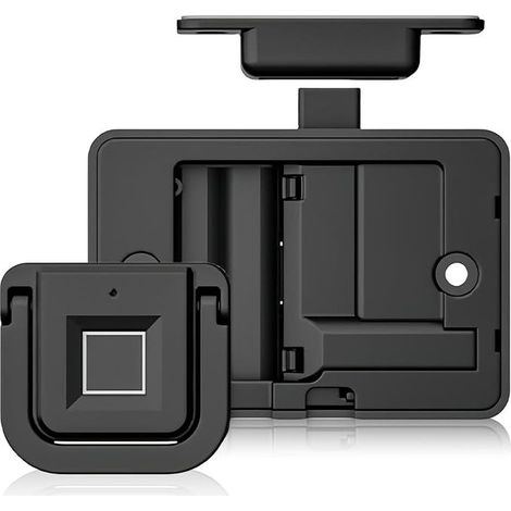 Drawer Lock: Black Security Lock, Furniture Lock with Fingerprint, Keyless Drawer Lock with Handle (1/5)