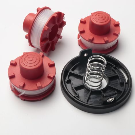 Compatible avec Einhell 3405096 — Capuchon de tête de coupe, ensemble de ressorts et fil de coupe en nylon — Accessoires pour tondeuse à gazon,I