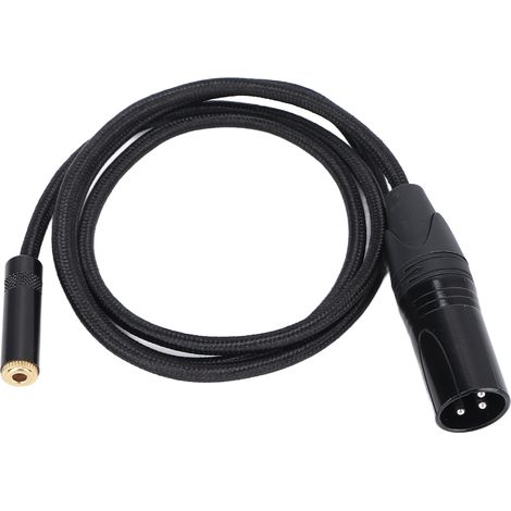 Câble XLR mâle vers jack 3,5mm femelle professionnel, 1m, pour lecteurs MP3, amplificateurs, mixeurs, connexion audio (1/5)