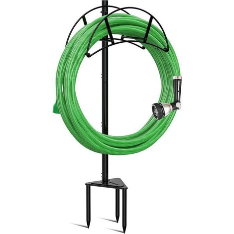 Support de tuyau d'arrosage autoportant, support de tuyau d'eau, organisateur de tuyau d'arrosage dans le sol robuste pour, 45,7 m (1/5)
