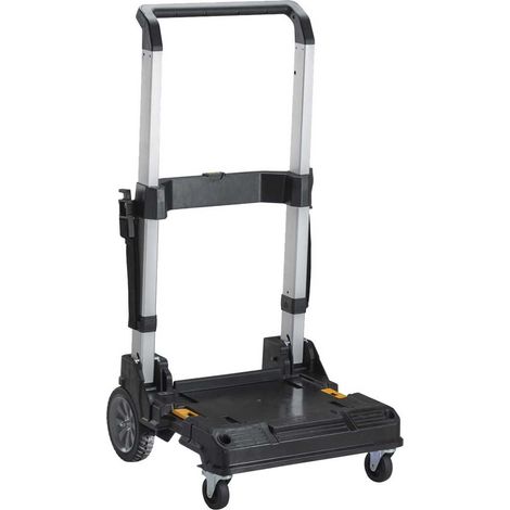 Carretilla plegable DeWALT TSTAK negra y plateada robusta (1/4)