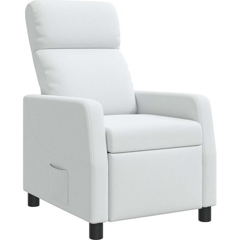 Poltrona reclinabile Bianco Tessuto vidaXL (1/5)