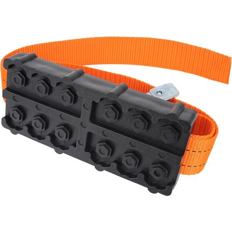 Cinghie per pneumatici antiscivolo in PU resistenti per neve e fango, blocchi di trazione per pneumatici per auto con borsa, strumenti di soccorso di emergenza, accessori per auto (1/4)