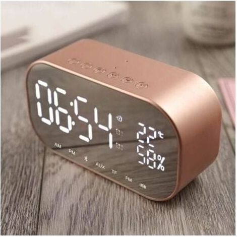 Kreativer Bluetooth-Uhr-FM-Audio-Lautsprecher mit Thermometer und Freisprecheinrichtung FLITI (1/4)
