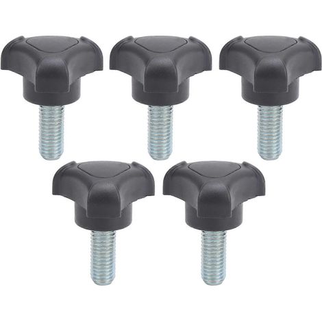 5-teiliges Set mit dreieckigen Kunststoffgriffen und Schraubknöpfen zum Festziehen von Schrauben, Zubehör M10 25 mm