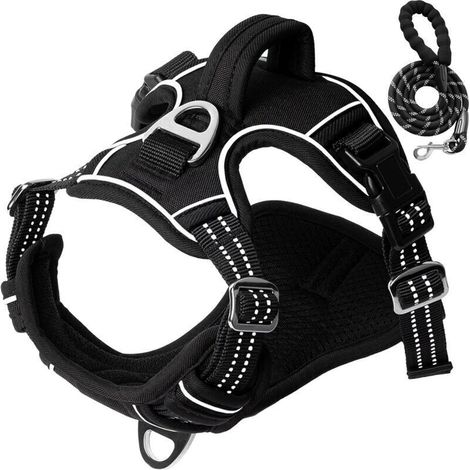 Harnais pour Chiens Anti-Traction - Sécurité à Traction, Légèrement Rembourré, Pour Petits, Grands et Moyens Chiens, Harnais de Poitrine (Taille S) (1/4)