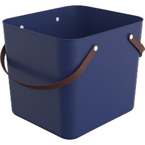panier de rangement 40 L boîte de rangement plastique bleu (1/5)
