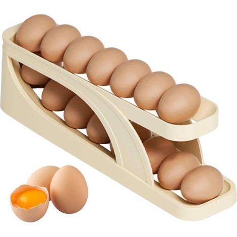 1 x Porte-oeufs, 2 niveaux, HIPS, Rangement automatique, 15 oeufs, Réfrigérateur (1/5)