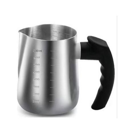 Pot à fondre cire aromatique en acier inoxydable, tasse à mesurer graduée, gobelet pour latte et mousse de lait, accessoire pratique pour café et décoration intérieure apaisante (1/5)