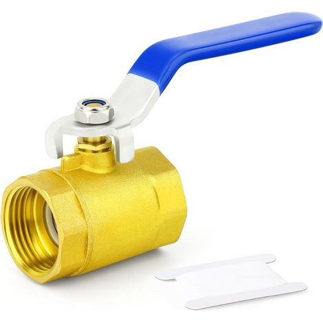 Robinet à boisseau sphérique en laiton, robinet d'arrêt à passage intégral 1" BSP pour l'eau, l'huile et le gaz (1/5)