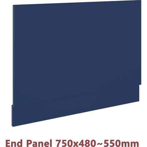 Shower Bathtub MDF Bath Panel Matt Navy Blue 750mm End Panel
